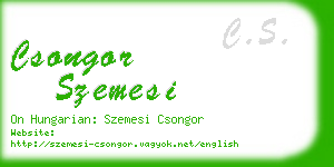 csongor szemesi business card